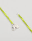 trendy pantone color coated chain made from sterling silver with a branded lobster clasp