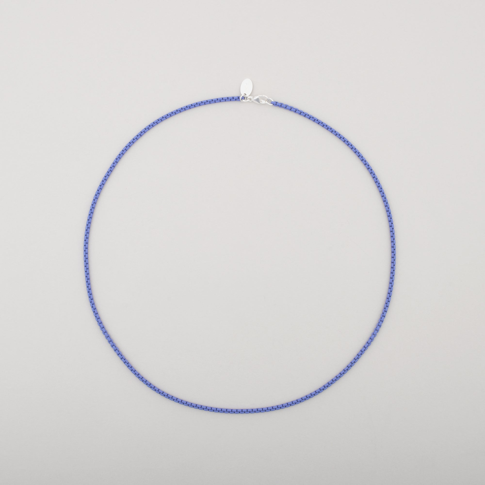 purple necklace made from sterling silver popular with young adults