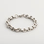 rolo chain bracelet with chunky sterling silver