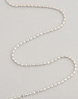 oval beaded silver necklace chain