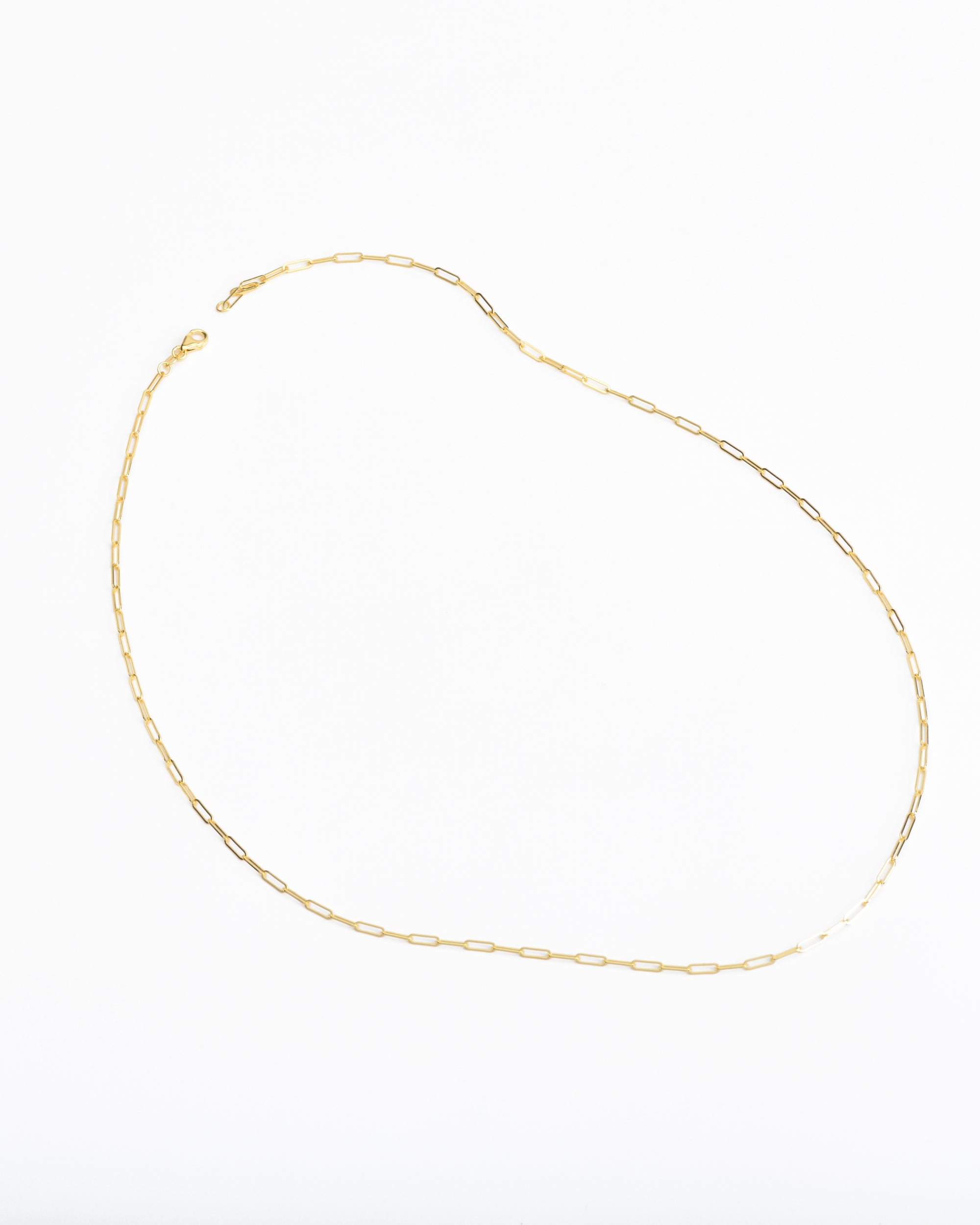 Petite Paperclip Necklace | 14K Gold