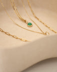 Petite Paperclip Necklace Set | 14k Gold
