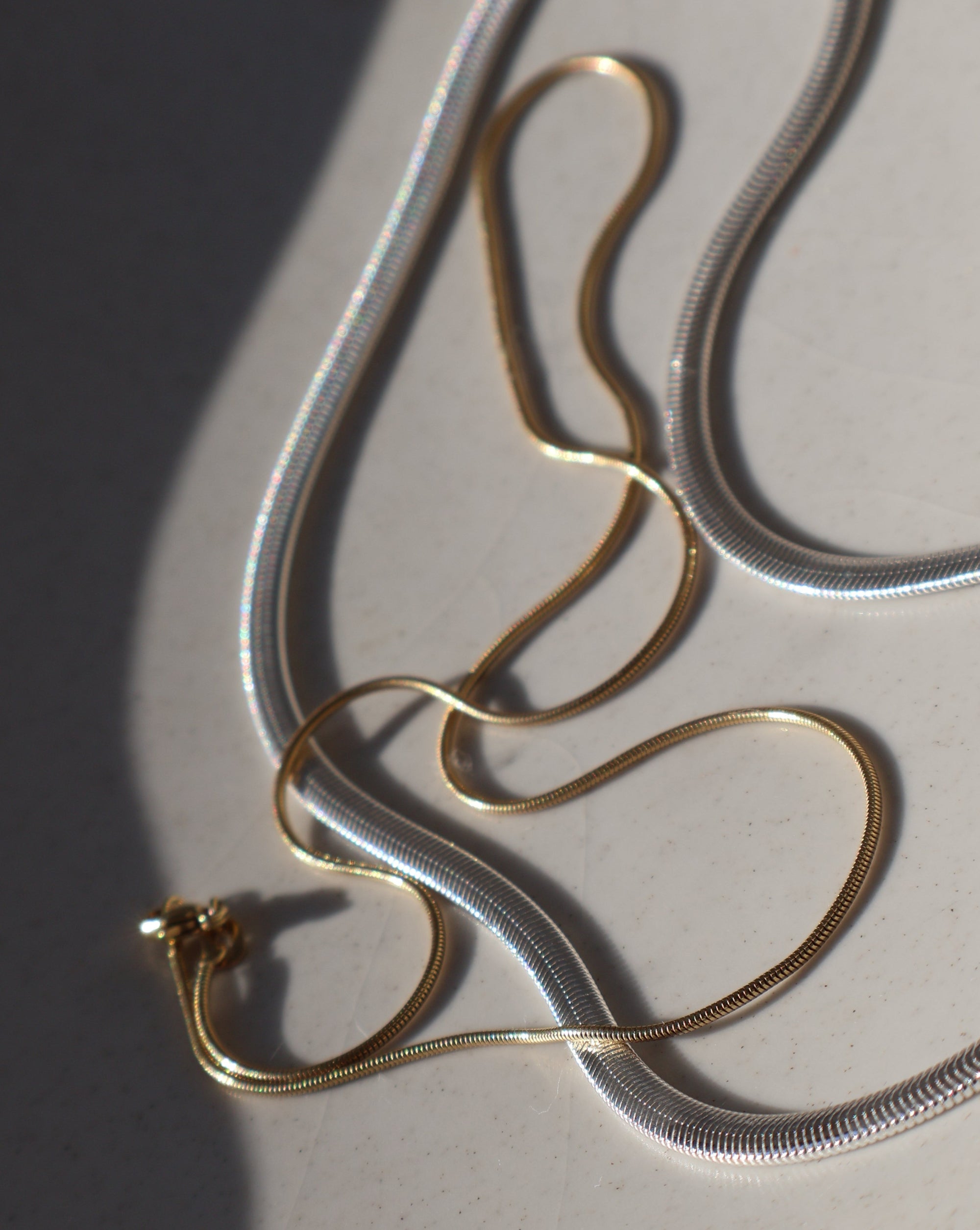 Little Everyday Snake Chain Necklace | 14K Gold