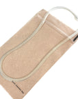 see through tarnish prevention jewelry bag with sterling silver necklace
