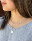 Sol Pendant with the Dainty Broadway Chain | Adjustable slider ball