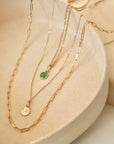 Petite Paperclip Necklace Set | 14k Gold