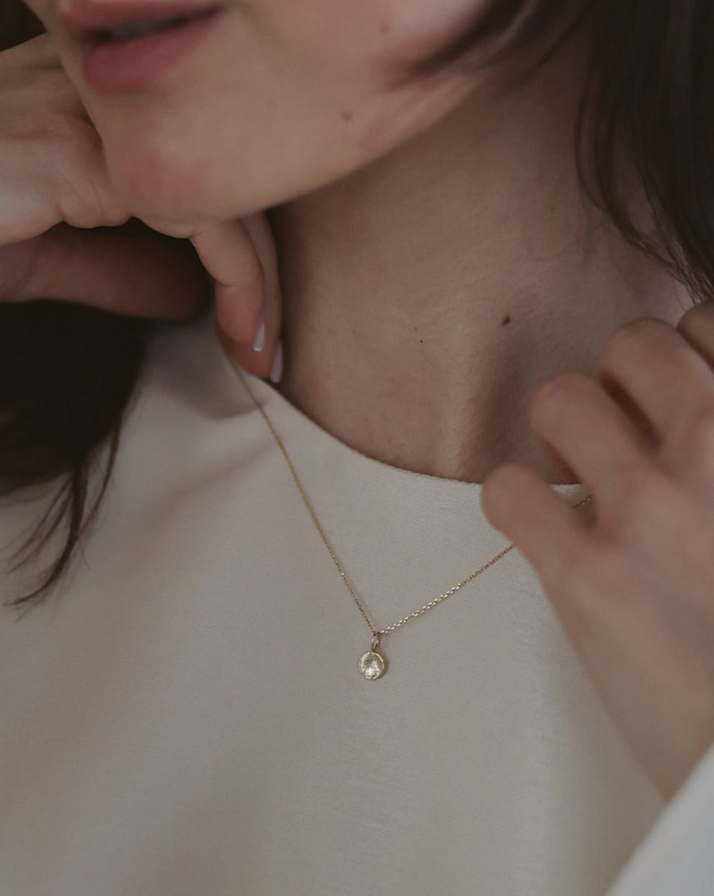 Mini Disc Charm | 14K Gold