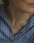Petite Paperclip Necklace | 14K Gold