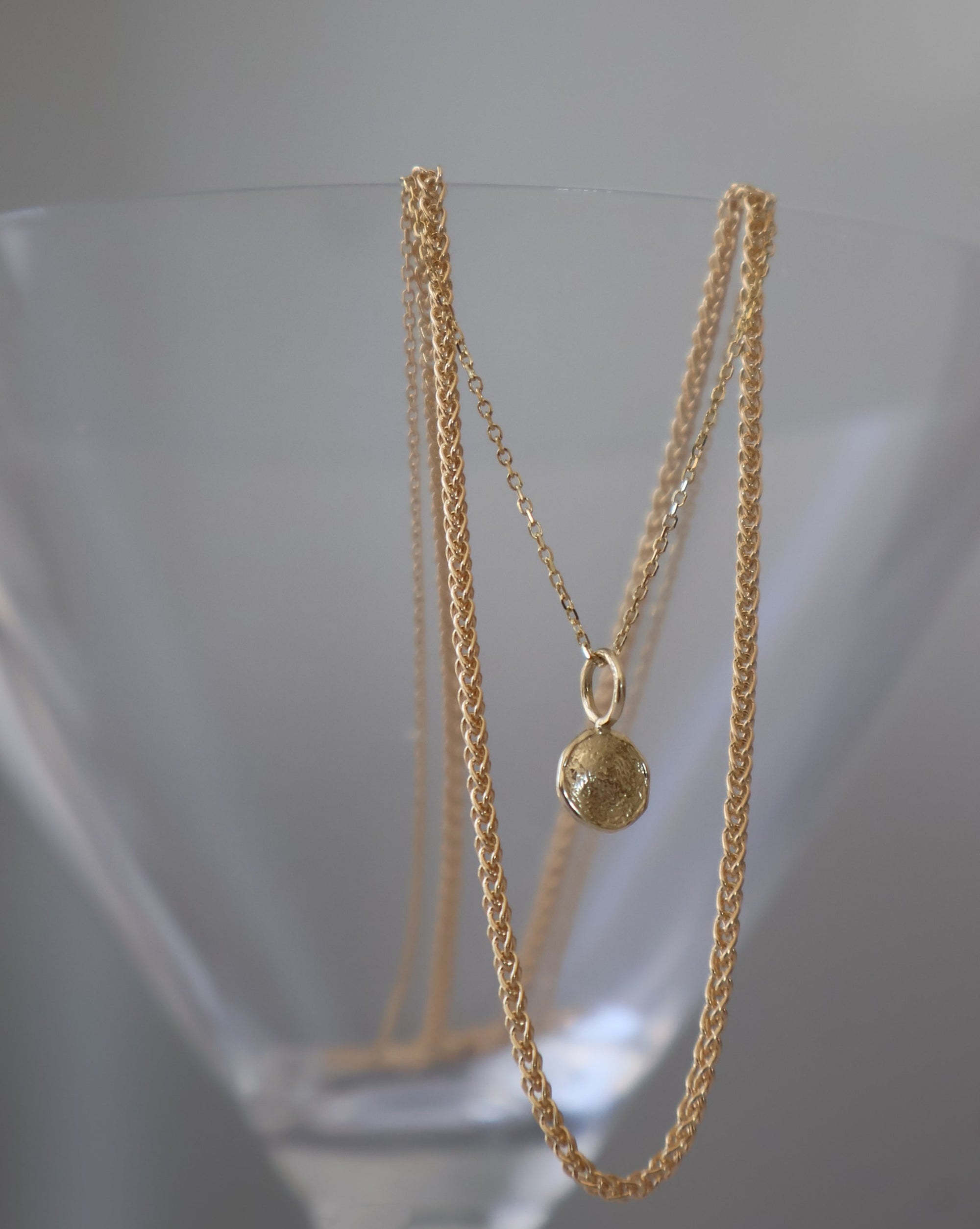 Mini Disc Charm | 14K Gold