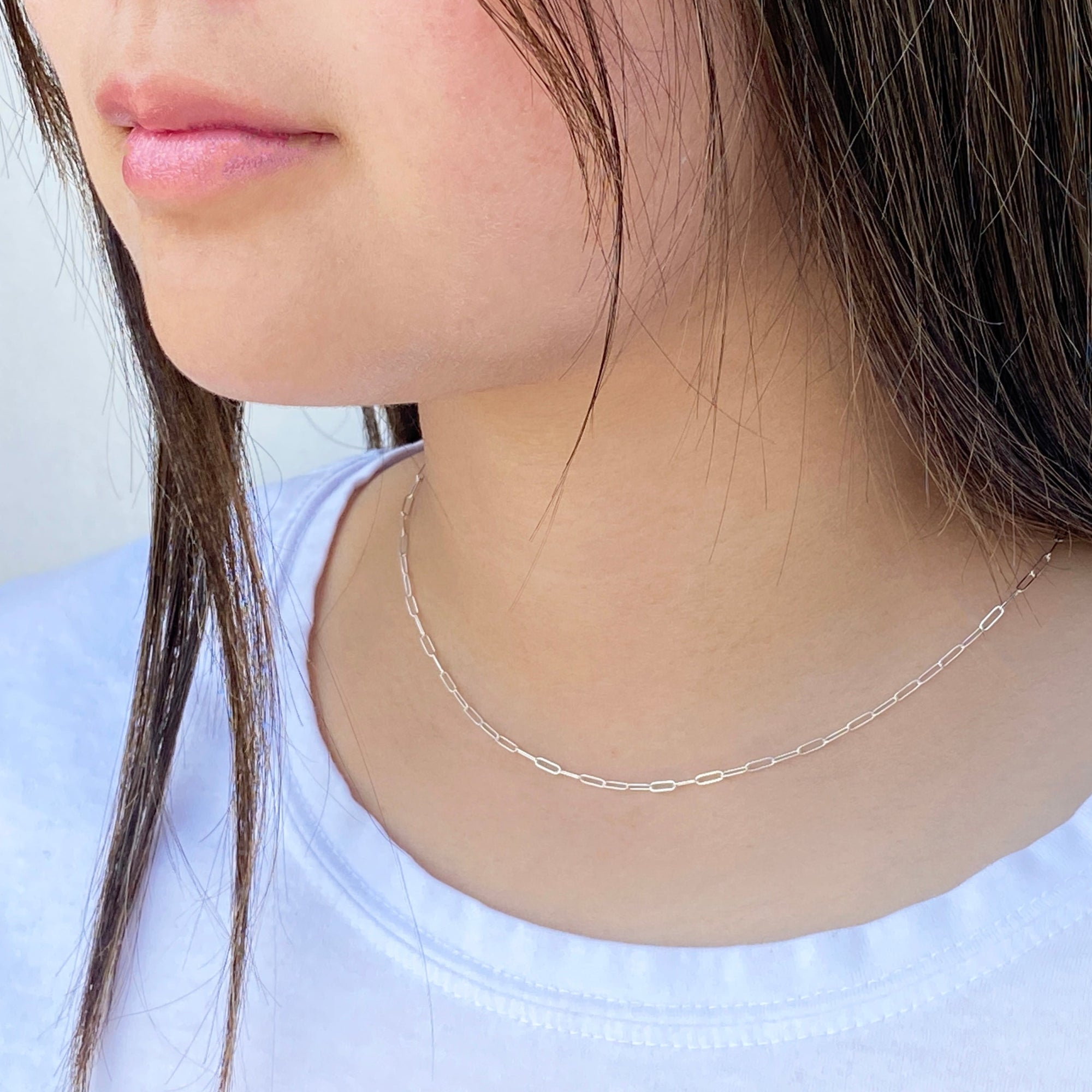 Dainty Paperclip Necklace