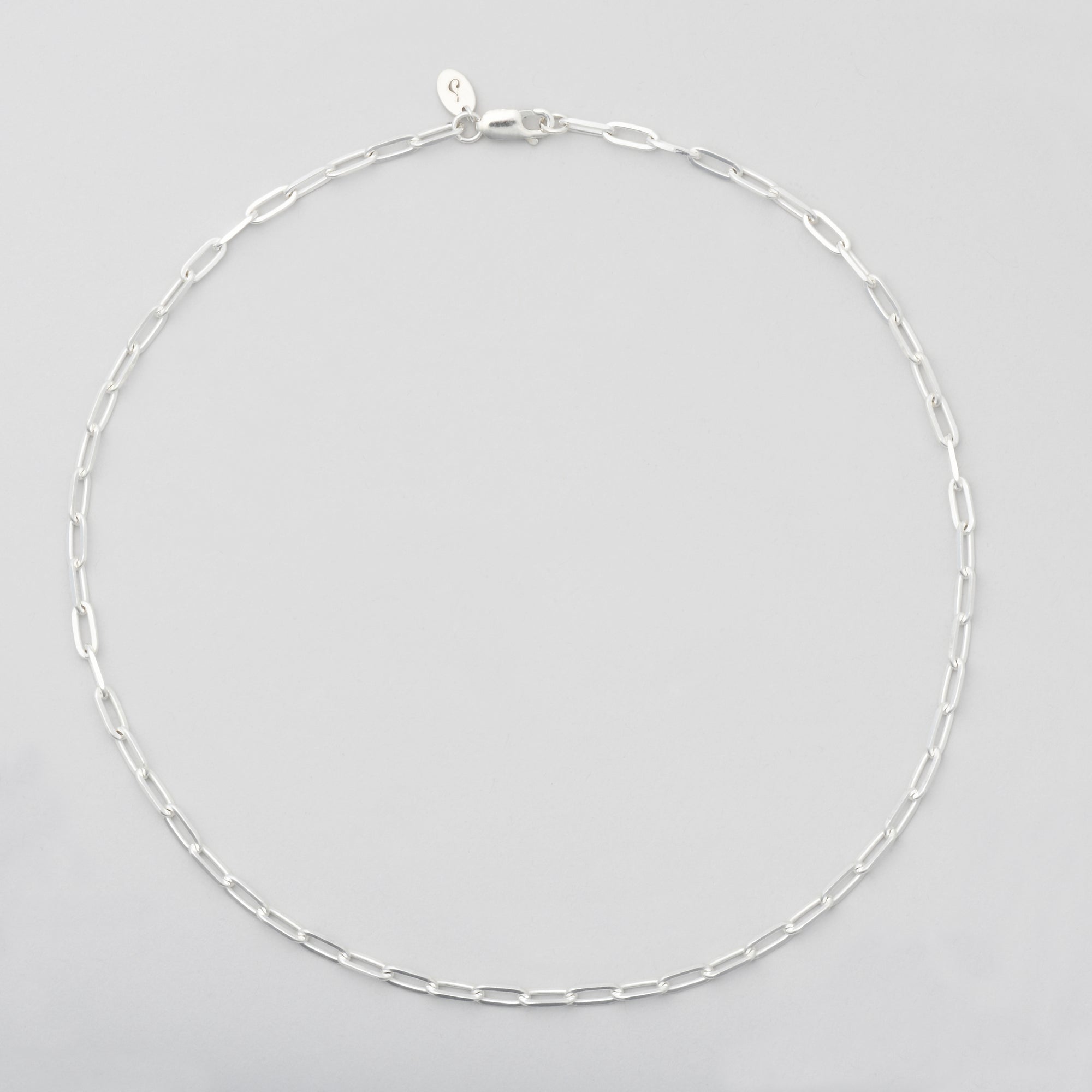 durable paperclip chain necklace with lobster clasp