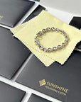 silver jewelry polishing cloth with brilliant silver bracelet