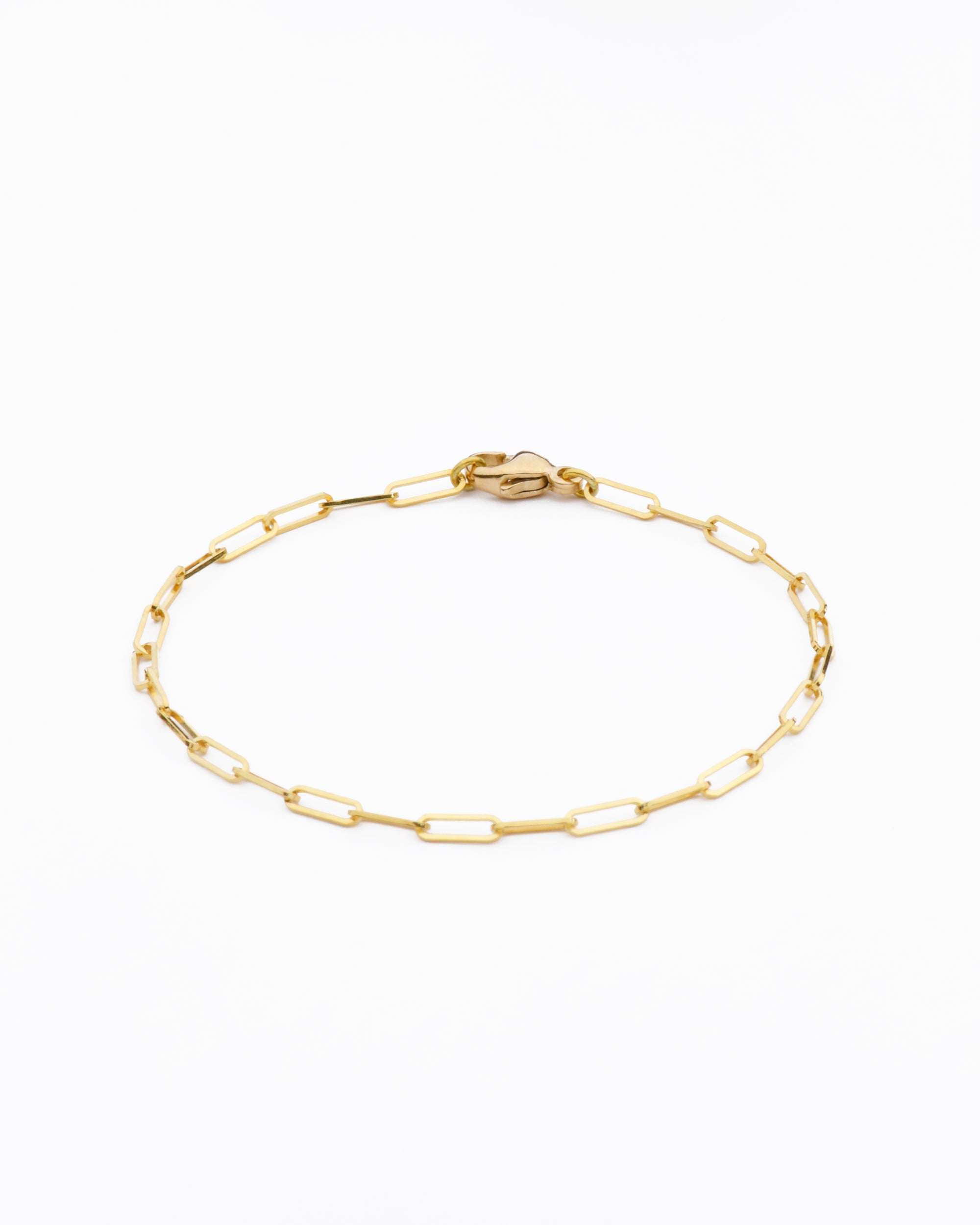 Petite Paperclip Bracelet | 14K Gold