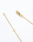 14k gold chain with lobster clasp and adjustable stations dainty cable chain