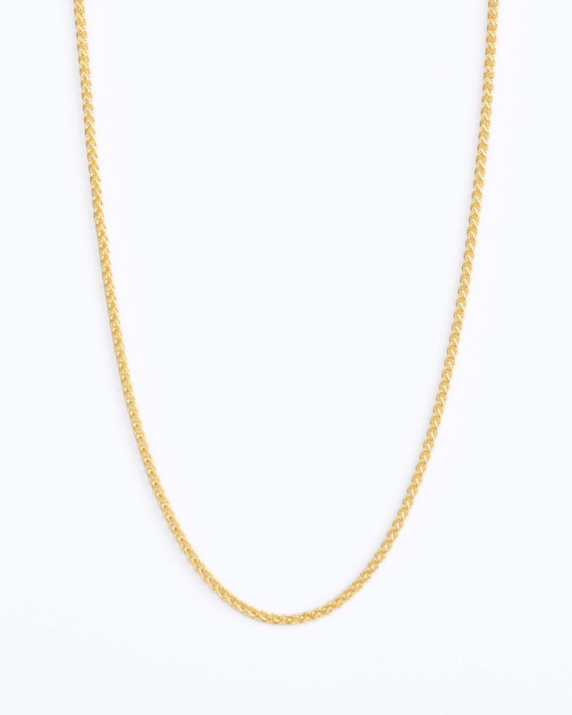 Atlas Necklace by Sincerely Chain Co. 14 karat gold wheat chain robust and well made