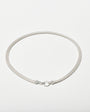 Sterling silver statement necklace crafted from foxtail style mesh with a centerpiece clasp feature by Sincerely Chain Co.