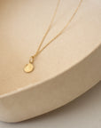 Mini Disc Charm | 14K Gold