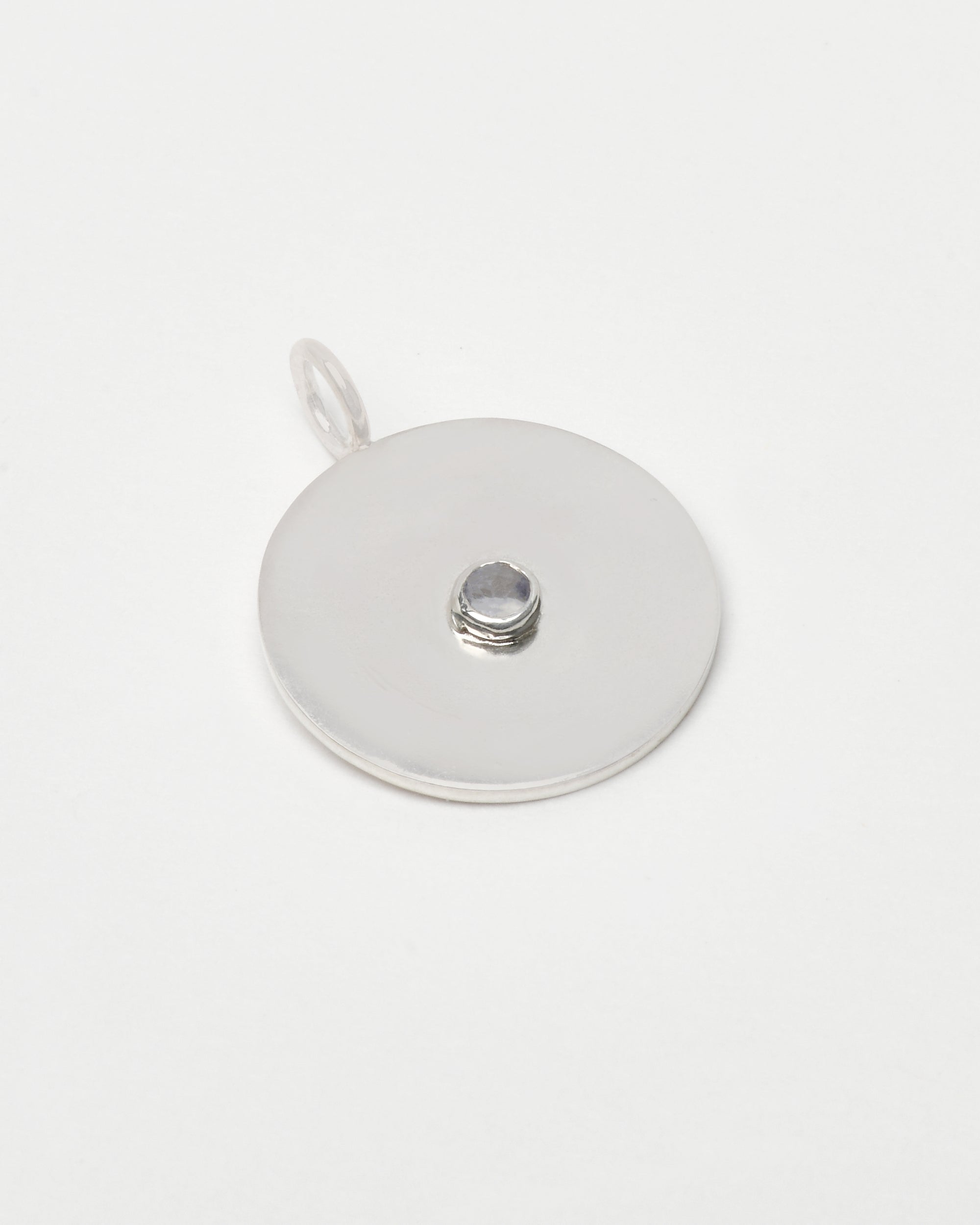 Sterling silver pendant with natural tanzanite gemstone, minimalist everyday jewelry by Sincerely Chain Co.