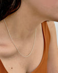 Fine Box Chain Necklace | Adjustable 22" / 56 cm