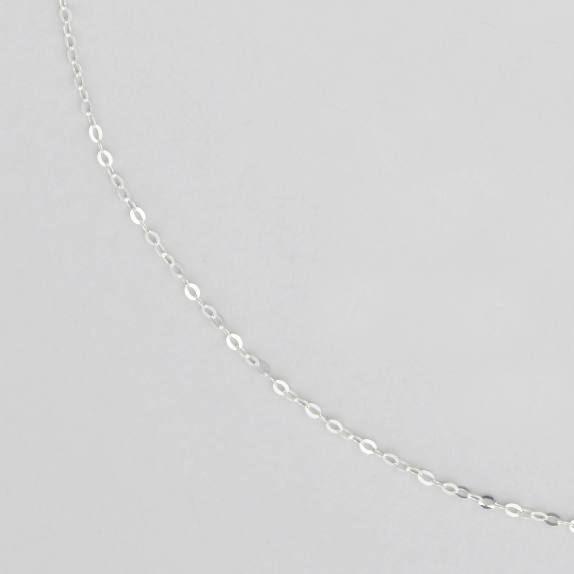 dainty cable chain with flatted links in .925 sterling silver