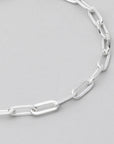 diamond cut links on sterling silver chain bracelet